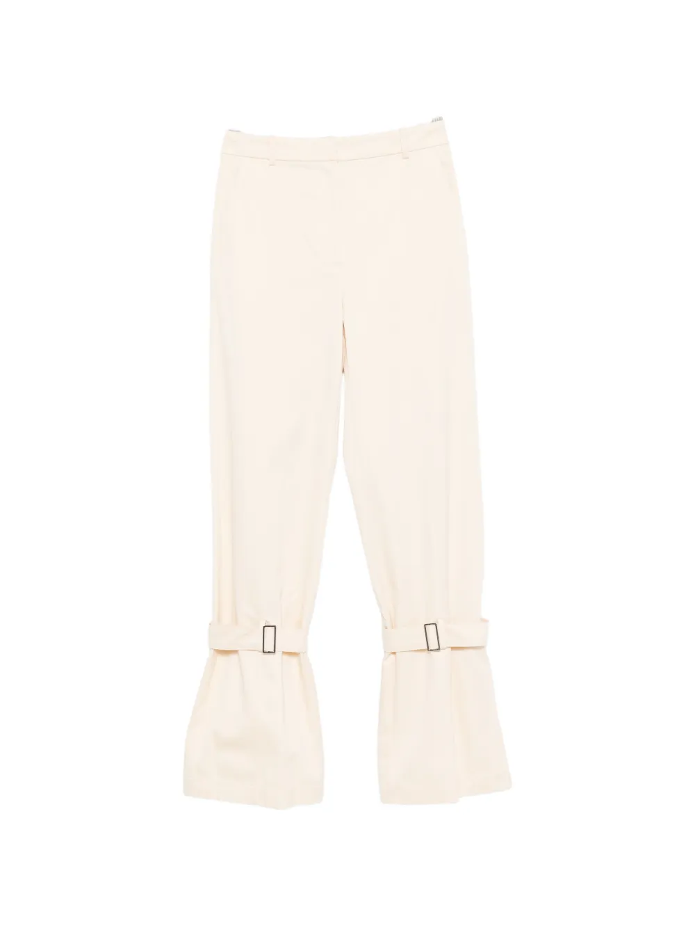 

Хлопковые брюки с ремешками Patrizia Pepe, бежевый