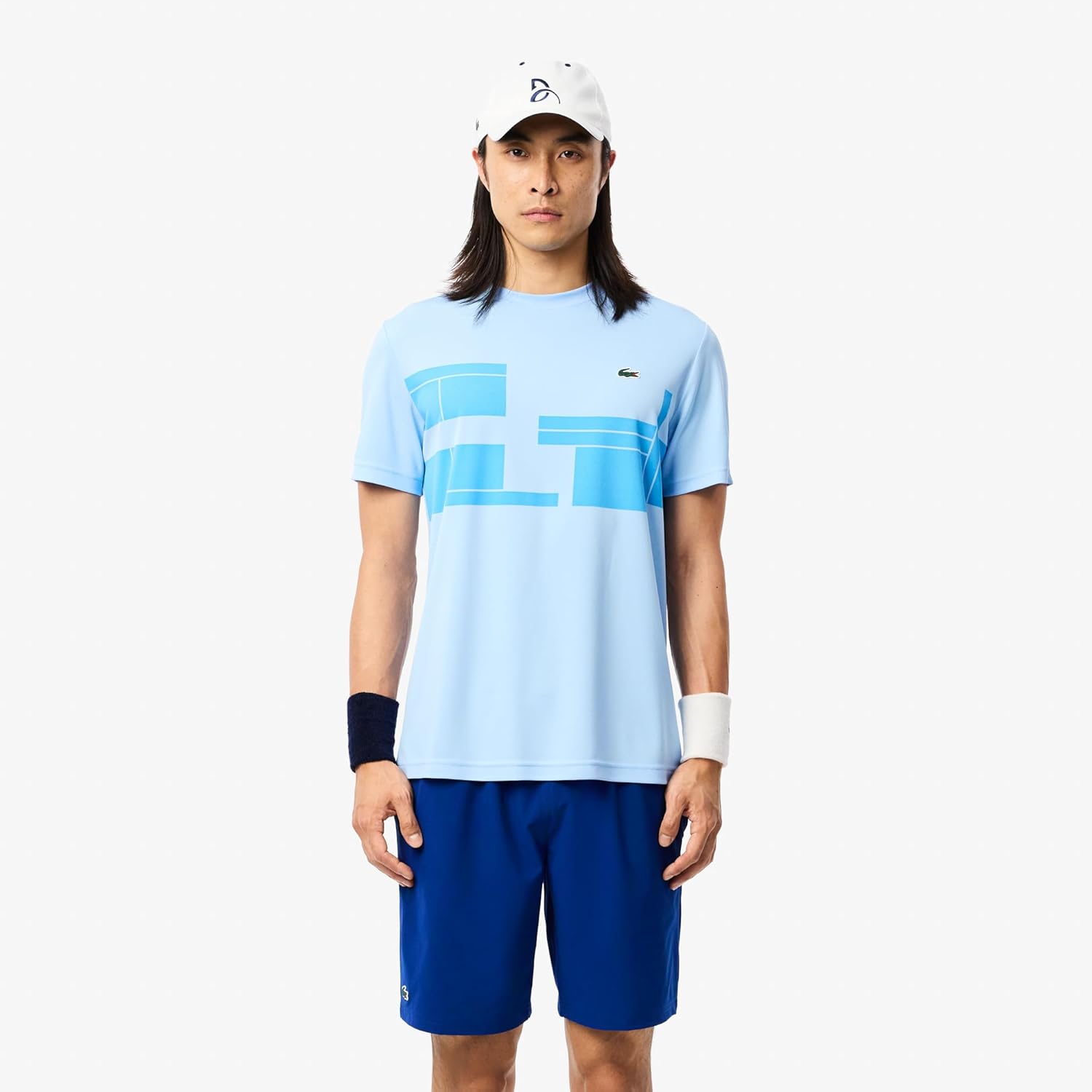 Футболка Lacoste, мужская, теннисная спортивная, Classic Blue/Argentine Blue — фото 4