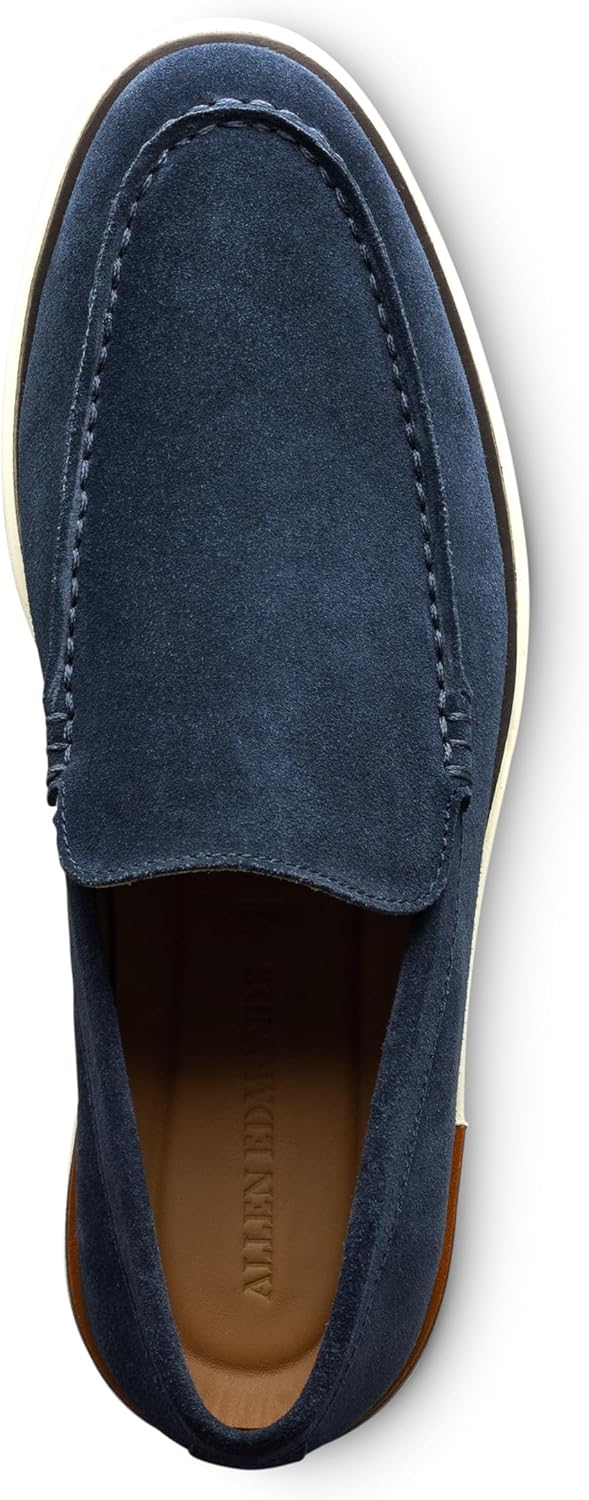 Мужские лоферы без шнурков Allen Edmonds Carson из замши, темно-синий — фото 4