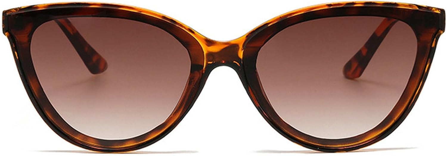 

Винтажные солнцезащитные очки «кошачий глаз» для женщин, овальная маленькая оправа, ретро-очки, модные солнцезащитные очки с градиентным переходом цвета mincl, Leopard