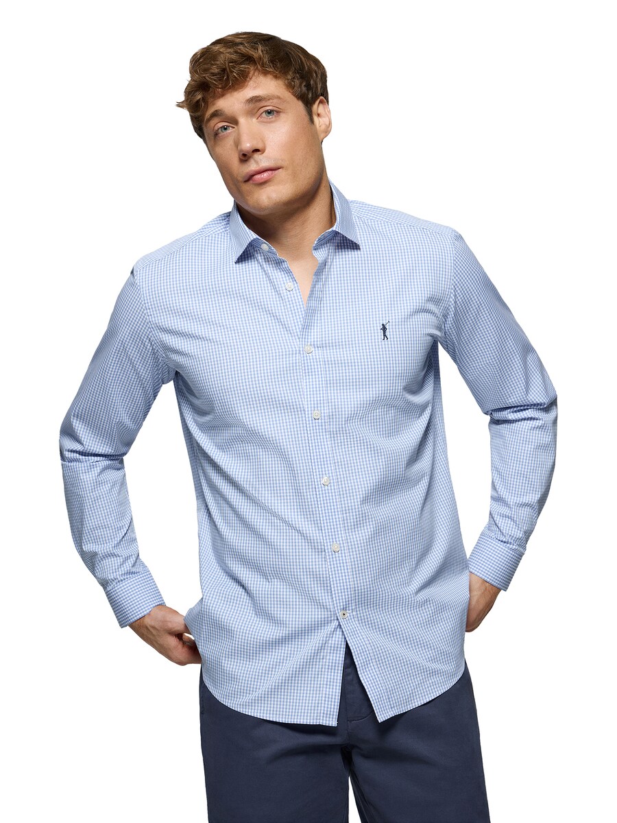 

Рубашка на пуговицах Comfort fit Polo Club, цвет Pastel blue/Light blue
