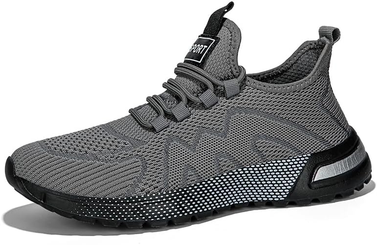 

Мужские кроссовки для бега, легкие и дышащие, для ходьбы, противоскользящие, спортивные модные кеды Missletty, темно-серый