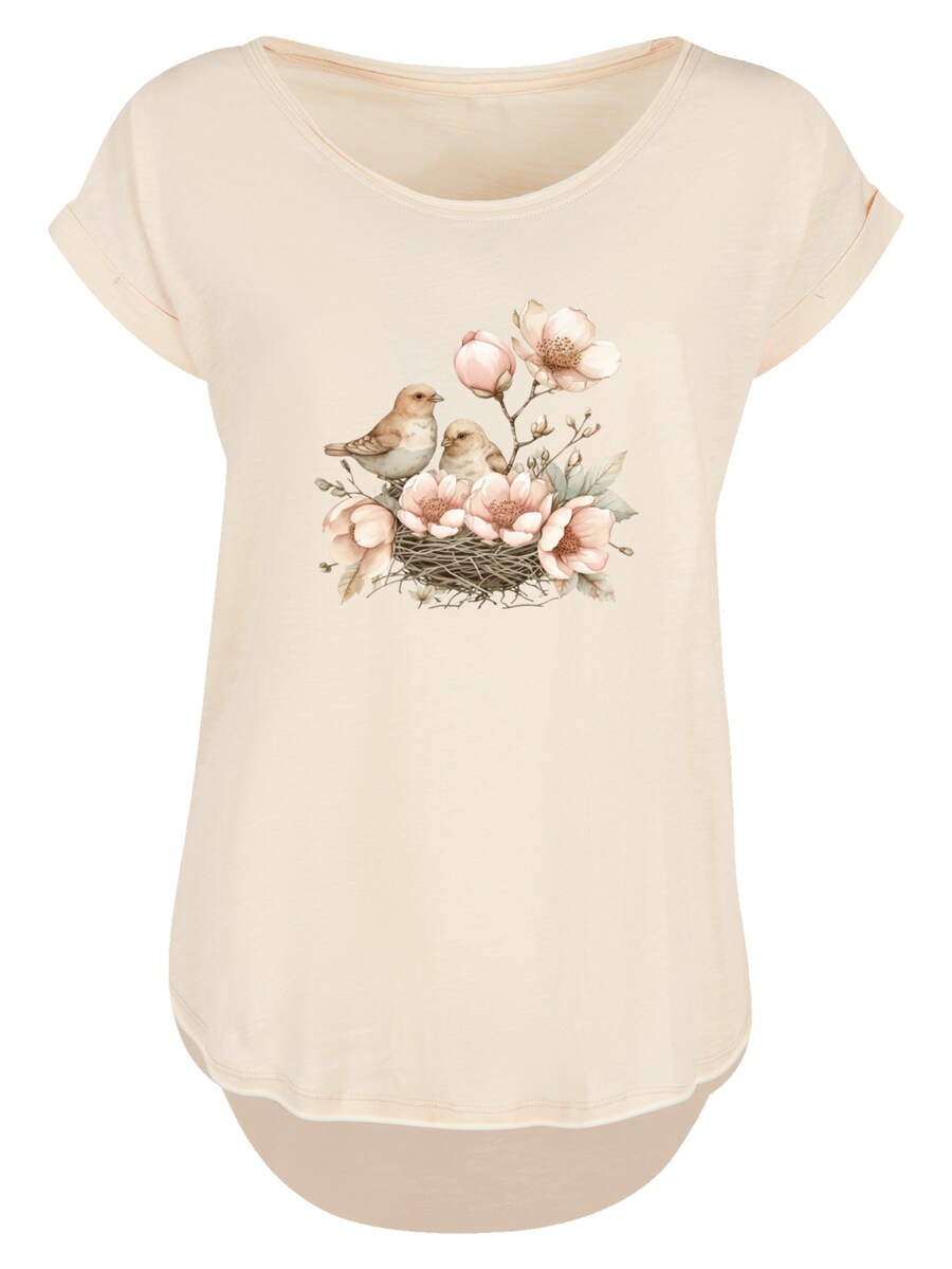 

Рубашка F4NT4STIC Vogelnest Blumen, песочный