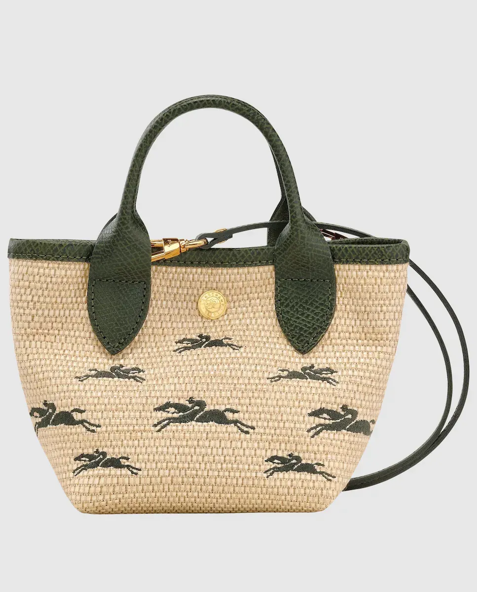 

Многопозиционная тканевая сумка на молнии Le Panier Pliage Longchamp, зеленый