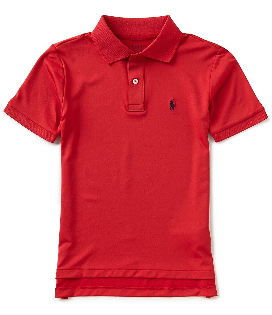 

Polo Ralph Lauren Big Boys 8-20 однотонная эластичная рубашка-поло с короткими рукавами, красный