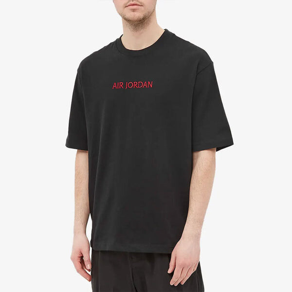 Футболка Air Jordan Embroidered Round Neck Sports Short Sleeve T-Shirt Men's Black, черный — фото 4