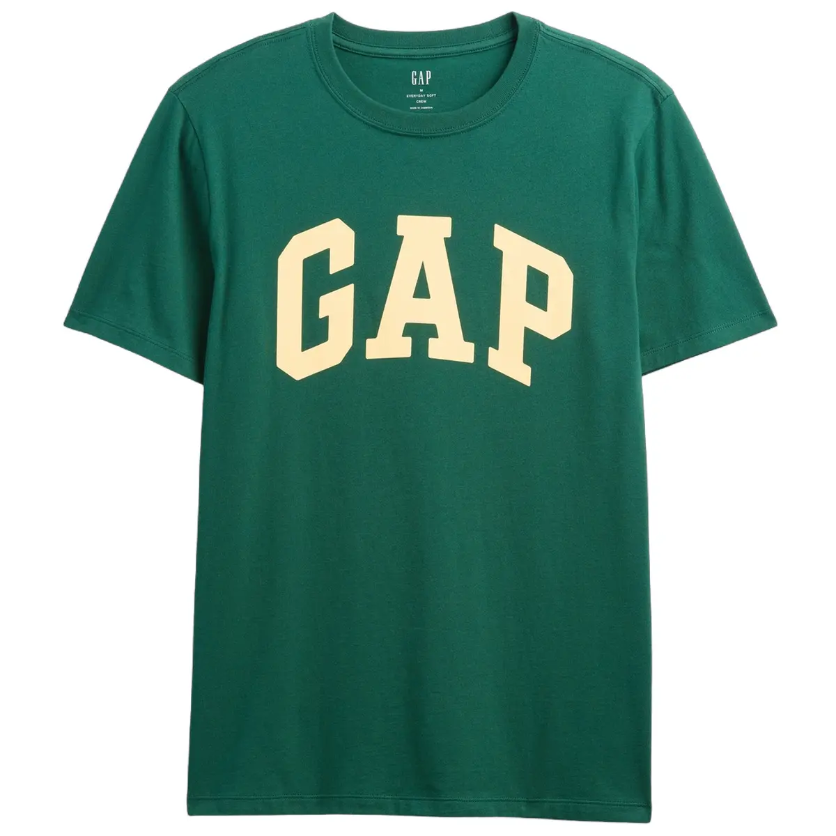 

Футболка с коротким рукавом Spring минималистичный стиль универсальный топ Unisex GAP, зеленый