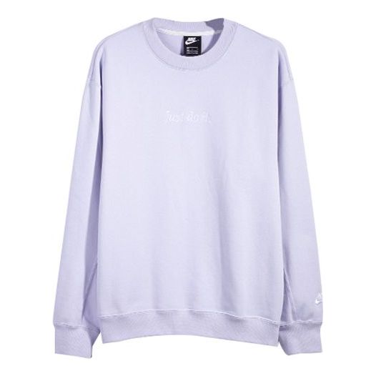 

Худи Nike Crw Flc Hwywt Just Do It Embroidered Small Label Round Neck Purple Lavender, фиолетовый