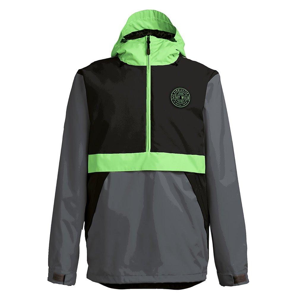 

Куртка для сноуборда Airblaster Trenchover Shell (мужская), Black Hot Green