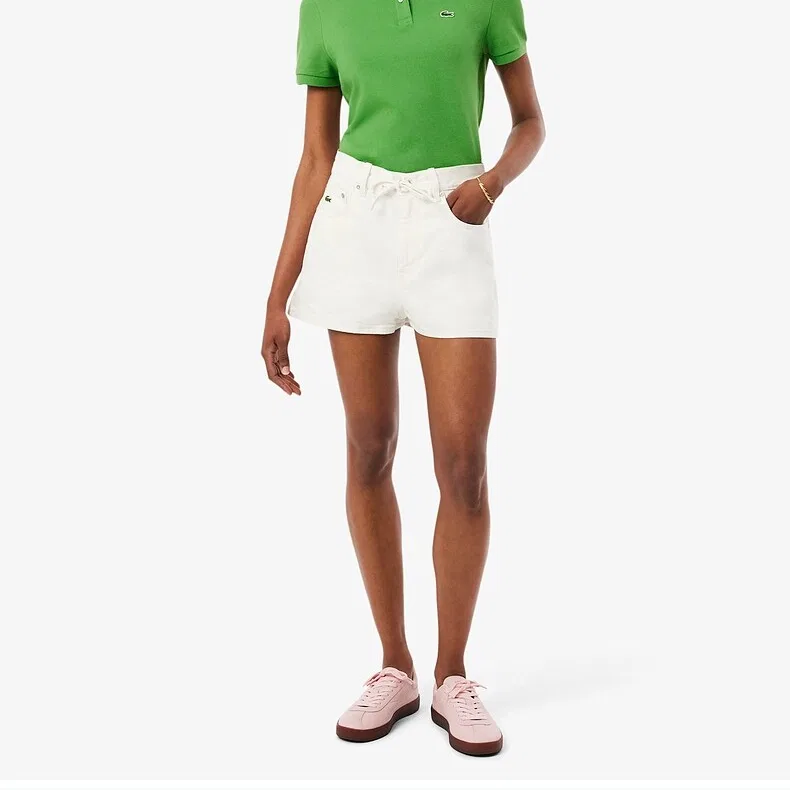 Шорты джинсовые LACOSTE Moderate 001/White — фото 4