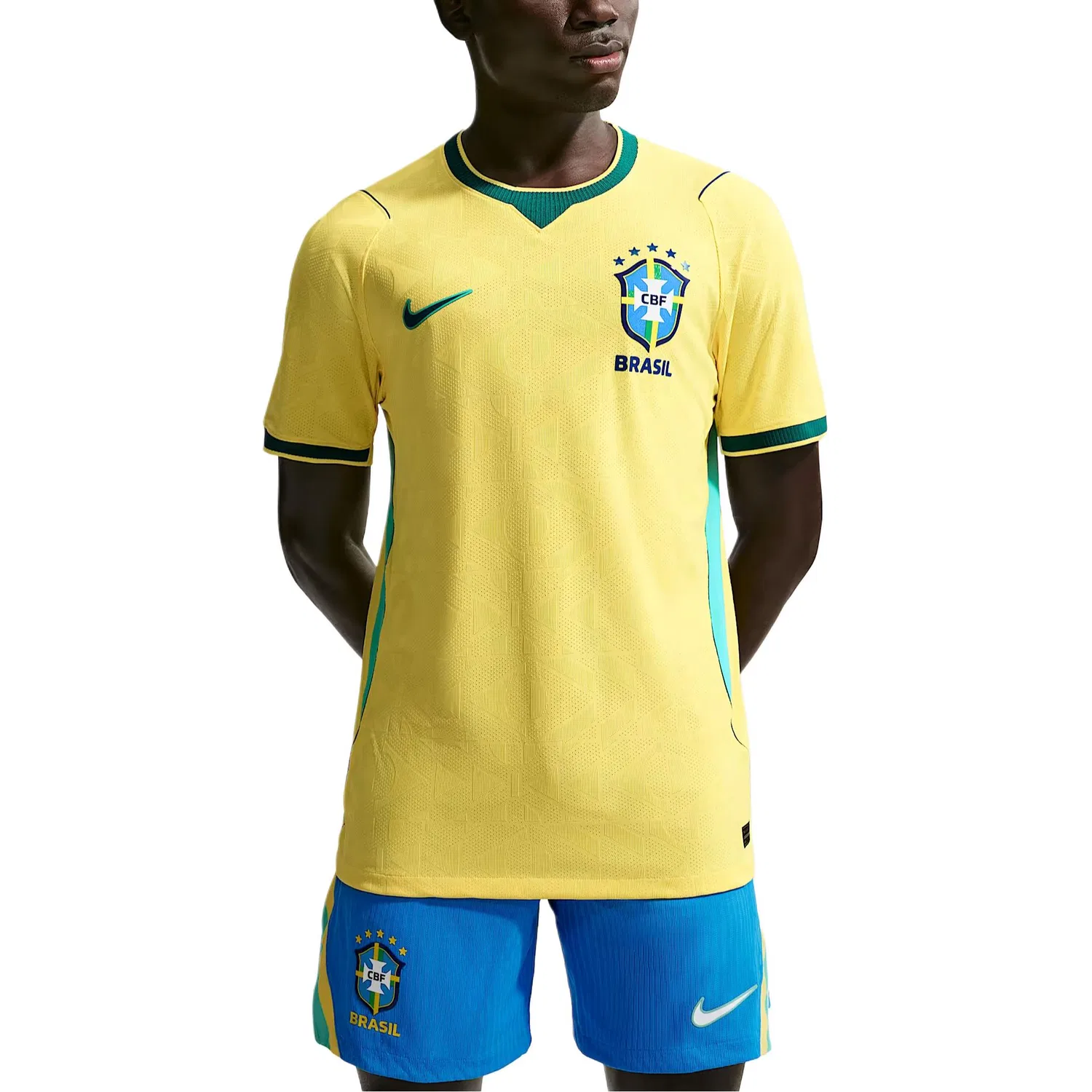 Футболка домашняя мужская Aero-FIT Brazil 2026 Match Nike, Canary Yellow/Light Mint Green/Geode Water Duck Cyan