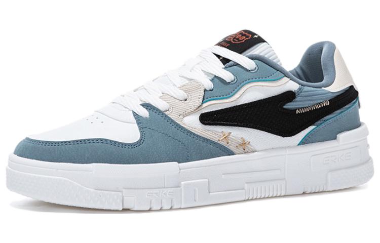 

Erke Скользоустойчивые амортизирующие низкие скейтерские кроссовки мужские бело-голубые, цвет White Blue