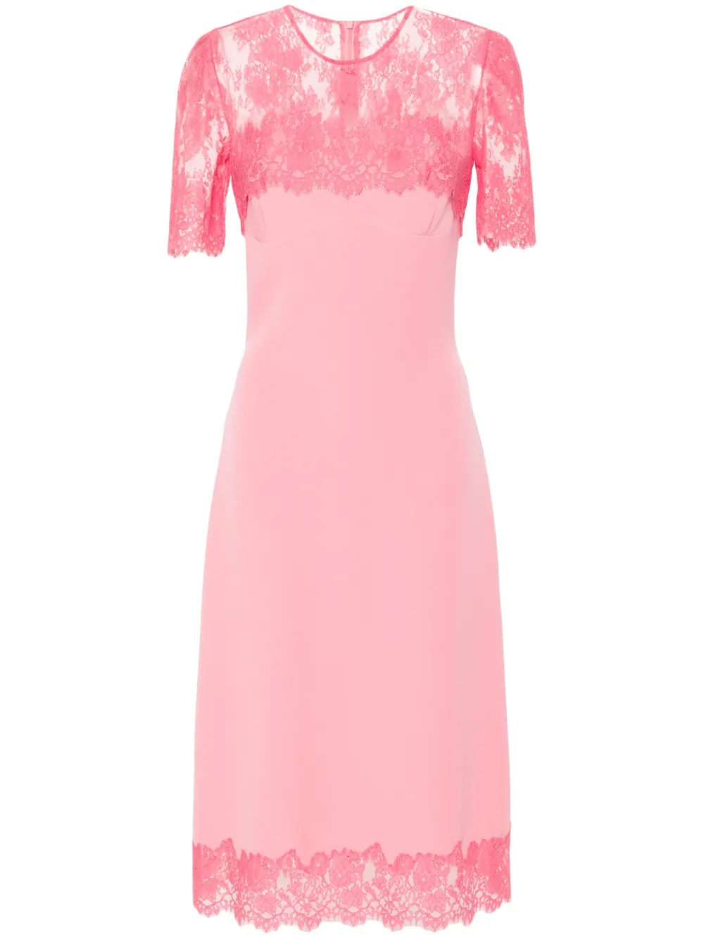 

Платье миди из цветочного кружева Ermanno Scervino, розовый