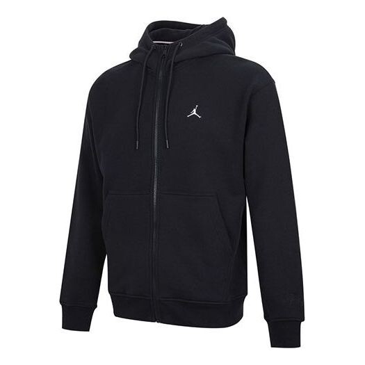 

Куртка Air Jordan Embroidered Fleece Lined Stay Warm Hooded Jacket Winter Men's Black Gift for Him, черный