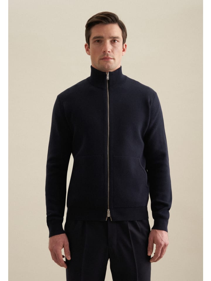 

Кардиган Seidensticker Strick-Jacke Regular, темно-синий