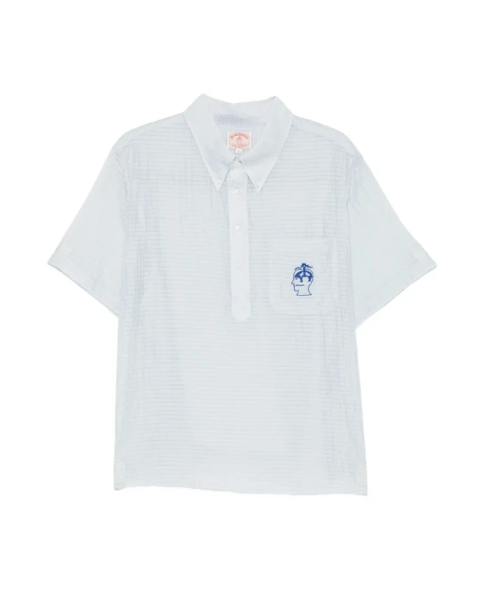 

Калифорнийская присборенная рубашка с короткими рукавами Brain Dead, синий