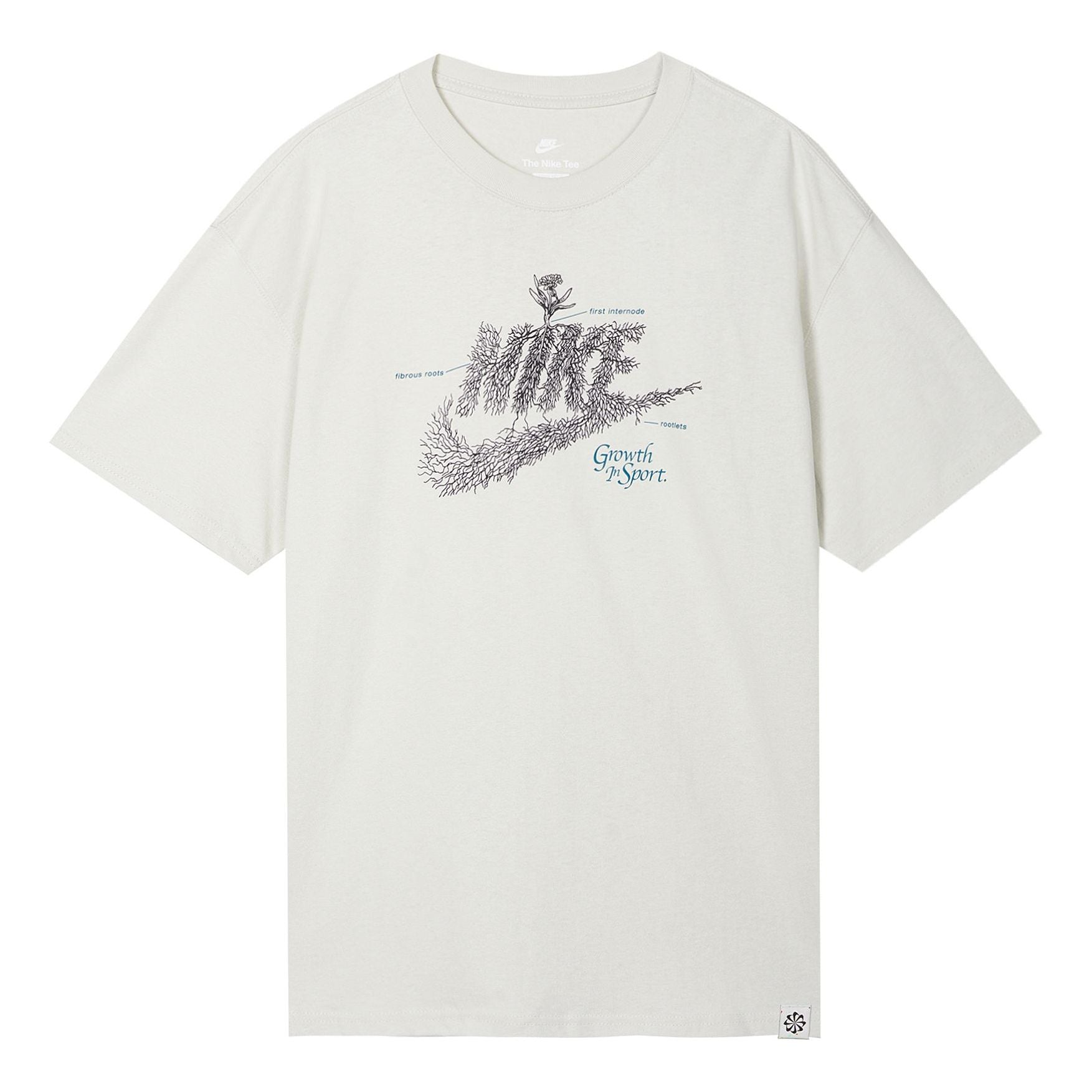 

Футболка Men's Nike Sportswear Plant Flowers Logo Printing Sports Round Neck Short Sleeve Light Bone T-Shirt DN5135-072