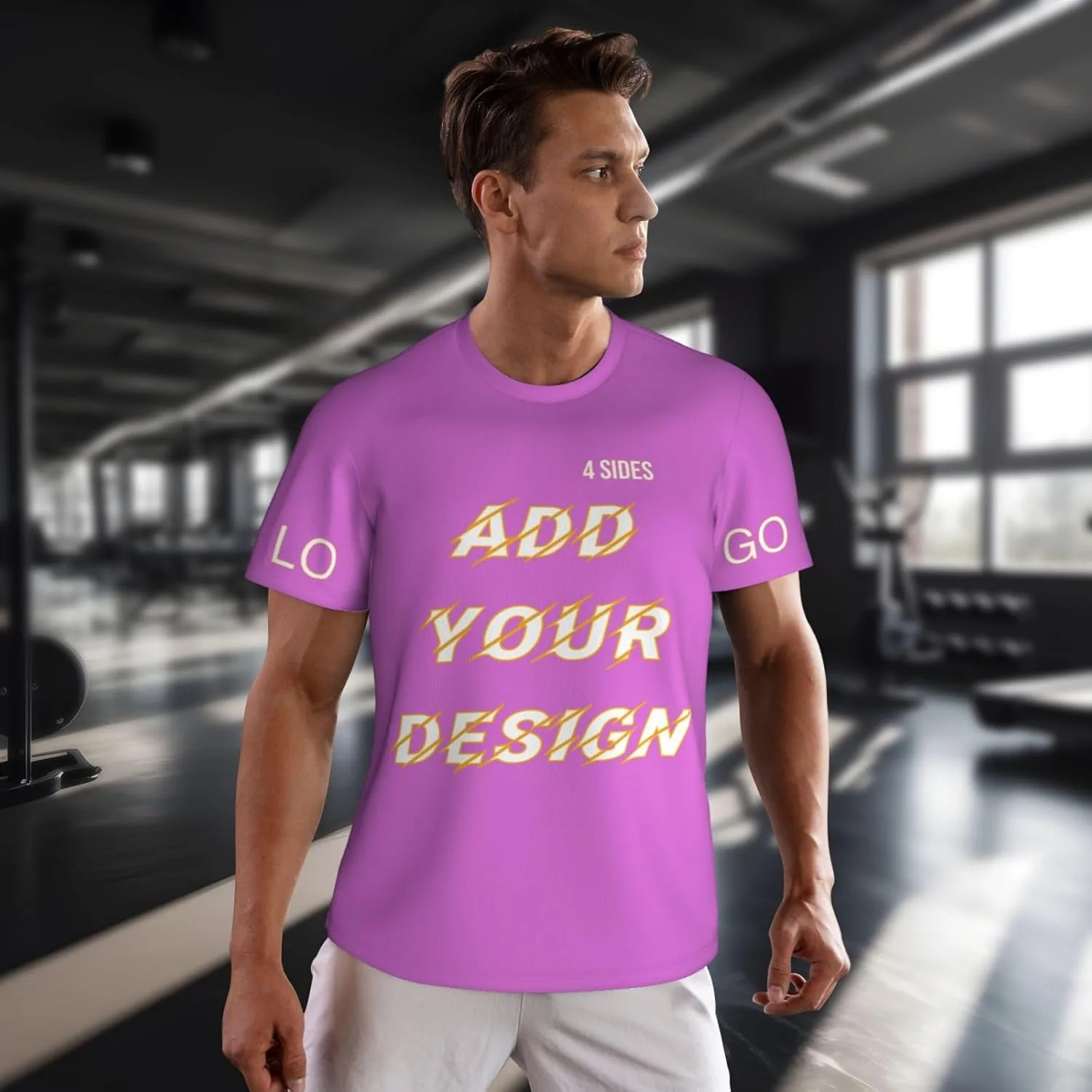 Футболка мужская Custom T Shirts с принтом на 4 сторонах — фото 2