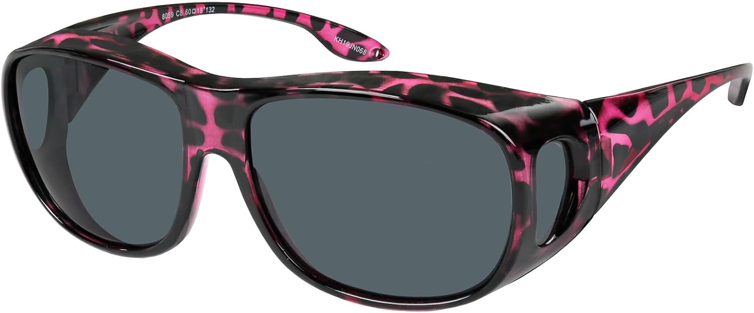 

Солнцезащитные очки с поляризованными линзами, надеваемые поверх обычных очков, обеспечивают 100% защиту от УФ-излучения. Подходят для мужчин и женщин Yogo Vision, 1 Pack: Burgundy Havana Frame and Smoke Lens