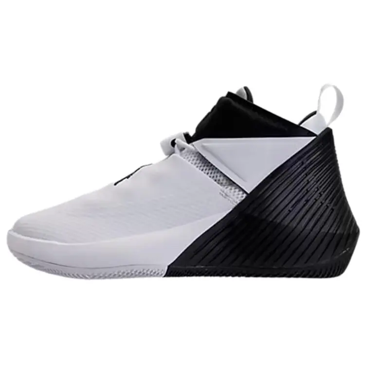 

Jordan Абразивостойкие баскетбольные кроссовки Mid top для подростков Why Not Zer0.1 черный белый