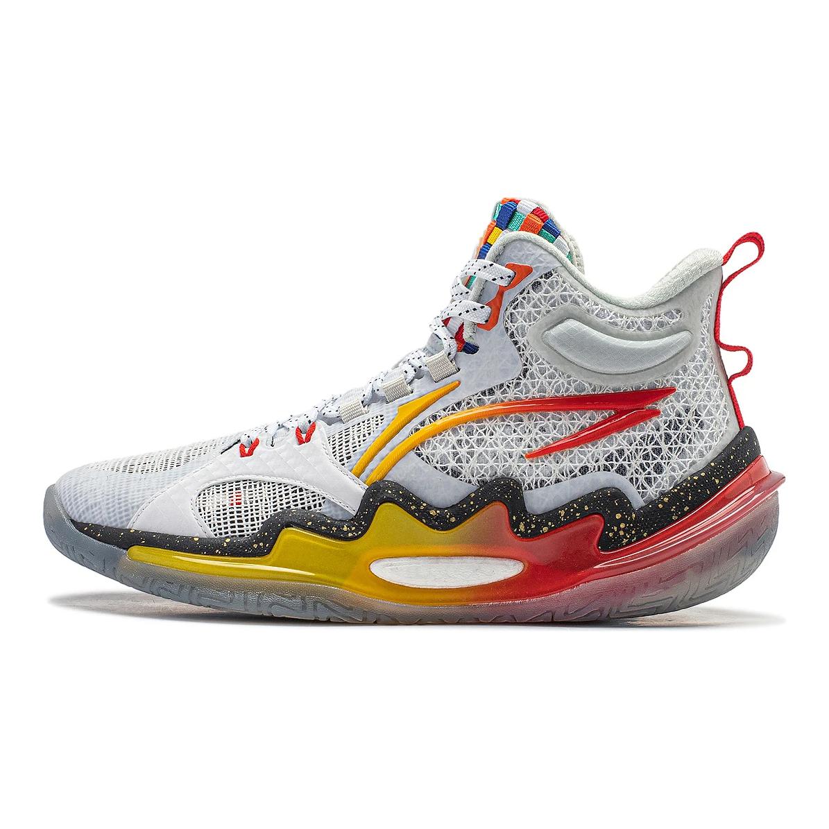 Pioneer Force PREMIUM 3 V3 дышащие низкие детские баскетбольные кроссовки LINING YOUNG, белый/красный