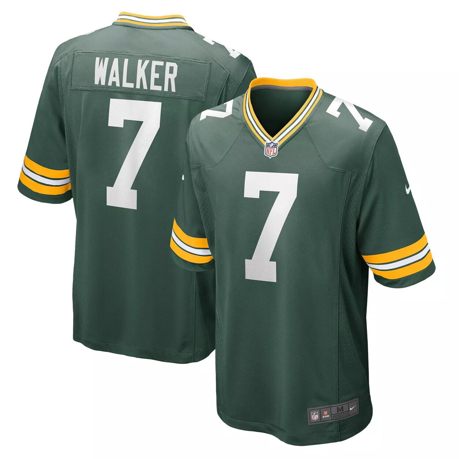 

Мужская майка Quay Walker Green Green Bay Packers драфта НФЛ 2022 года, выбранная в первом раунде Nike