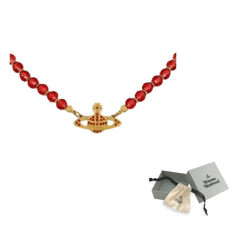 

Vivienne Westwood Агатовый сплав искусственный камень полудрагоценный камень колье унисекс red
