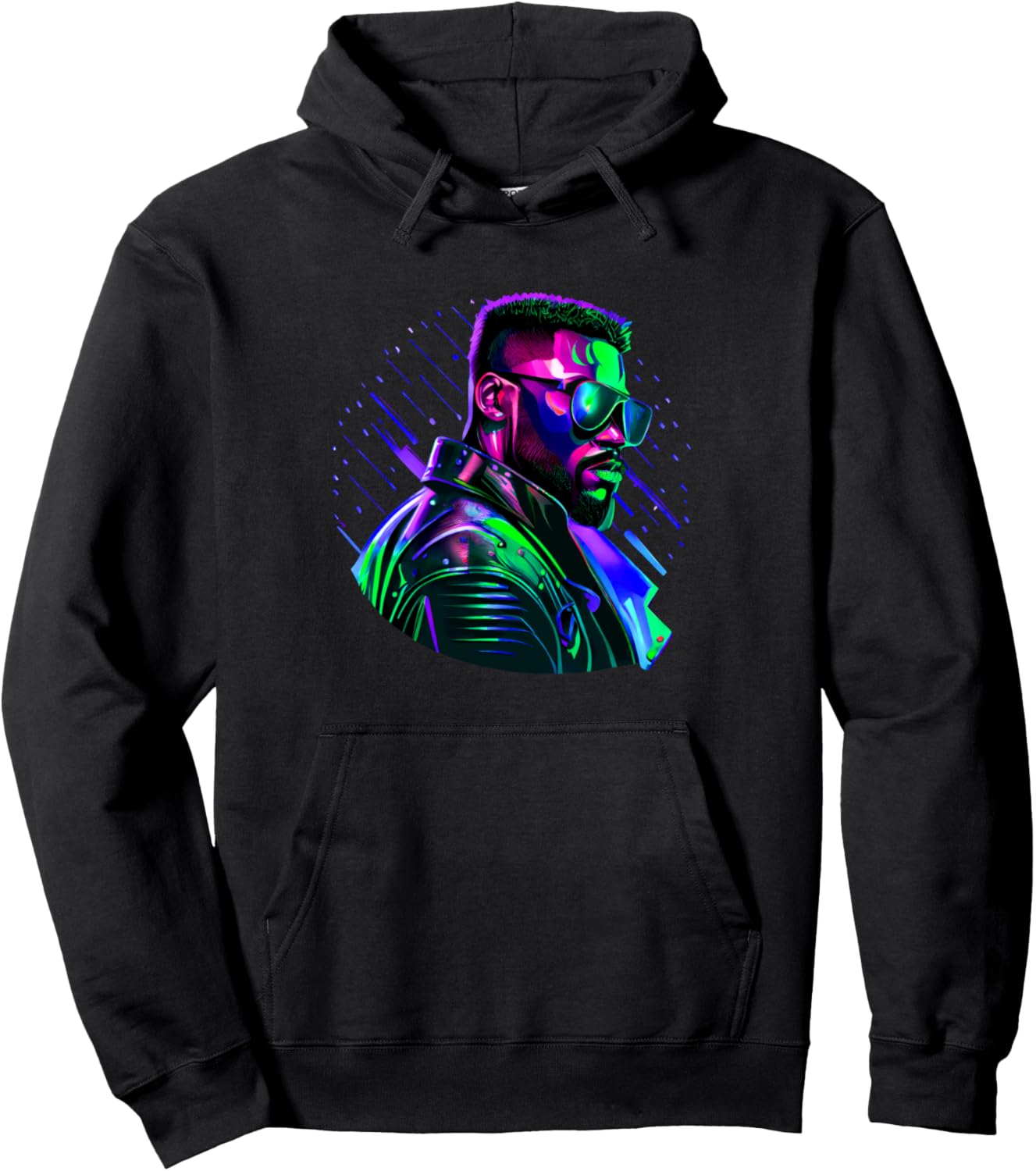 

Футуристический и яркий стиль. Худи Futuristic Vibrant Style Expression Art, черный
