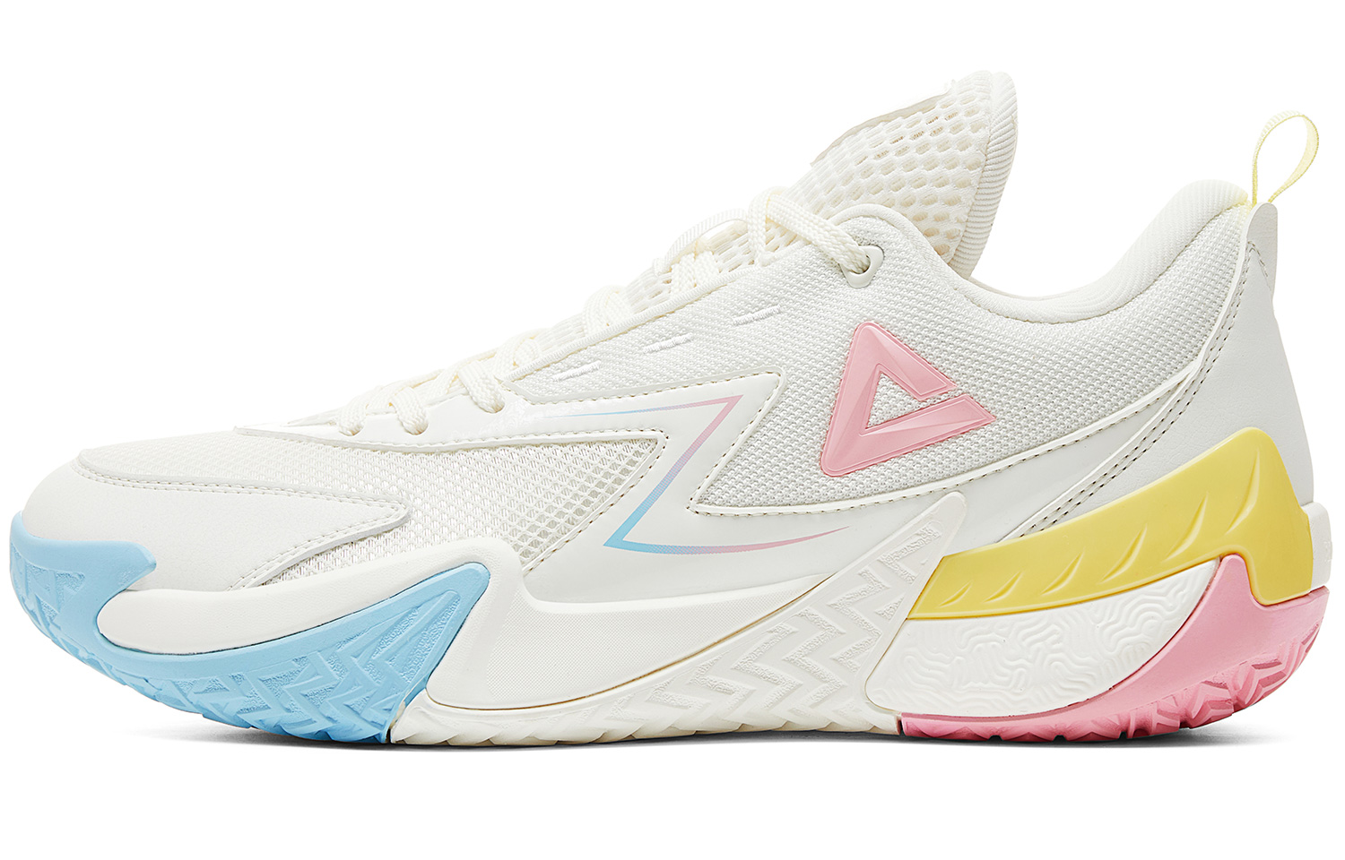 

Мужские баскетбольные кроссовки PEAK Super-Light White Pink амортизирующие дышащие упругие противоскользящие низкие сверхлегкие