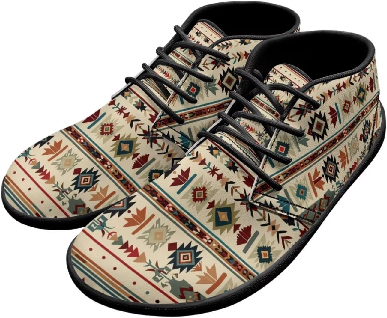 

Мужские минималистичные босоножки UNICEU с широким носком, кожаные удобные ходовые кроссовки для тренировок и спорта, модные кроссовки, Southwest Tribal Geometry Stripes