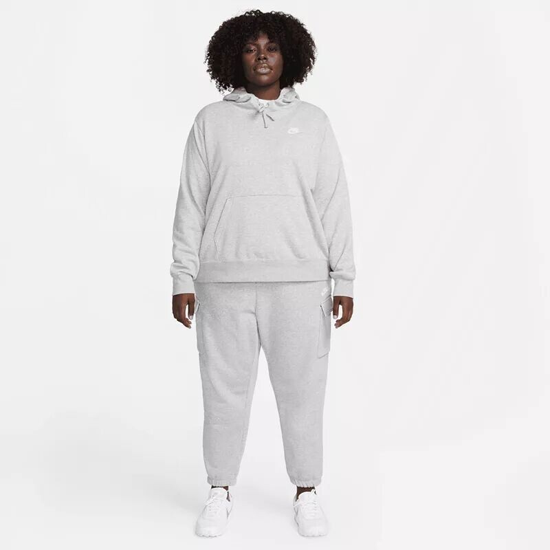 Женский флисовый пуловер с капюшоном Nike Sportswear Club (большие размеры) — фото 2
