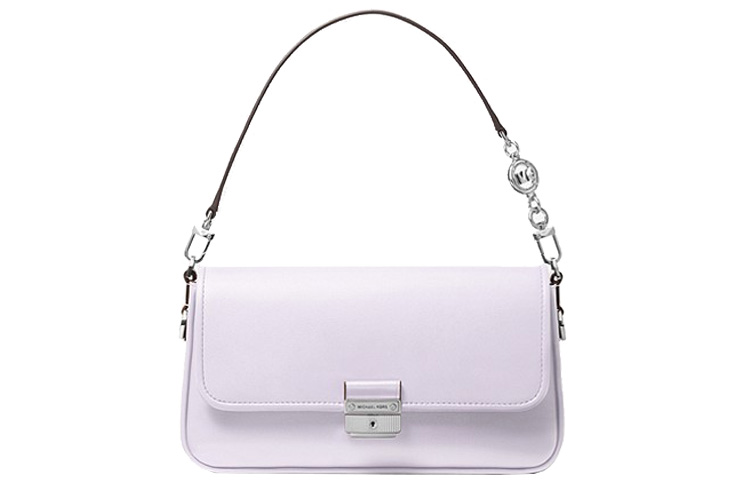 

Багет на плечо из полиэстера с кожаными деталями женский лавандово-фиолетовый MICHAEL KORS