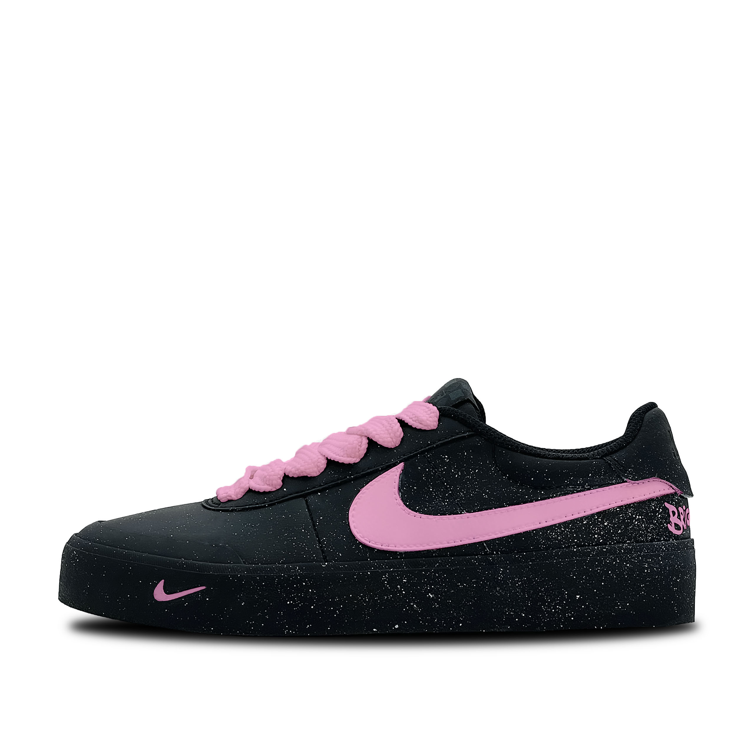 

Nike Кроссовки для скейтбординга Court Shot Pink Star Rhythm, износостойкие, низкие, мужские, черно-розовые