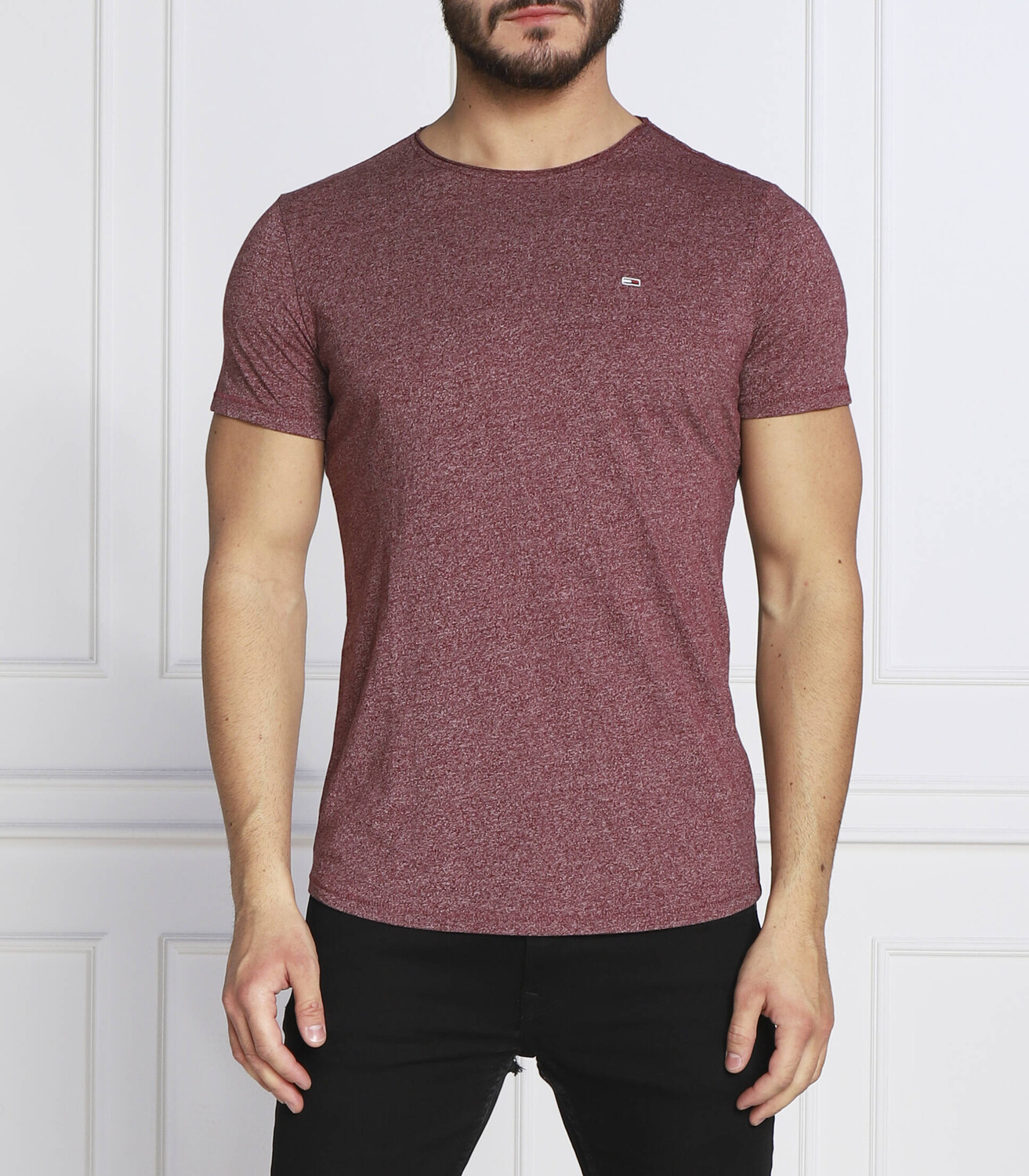 

Футболка Tommy Jeans jaspe slim fit, бордо