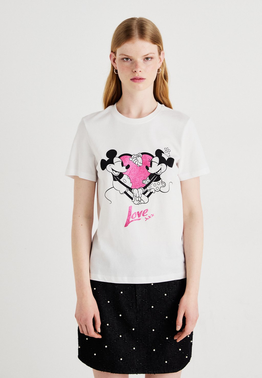 

Футболка с принтом ONLMICKEY LIFE VALENTINE ONLY, белый