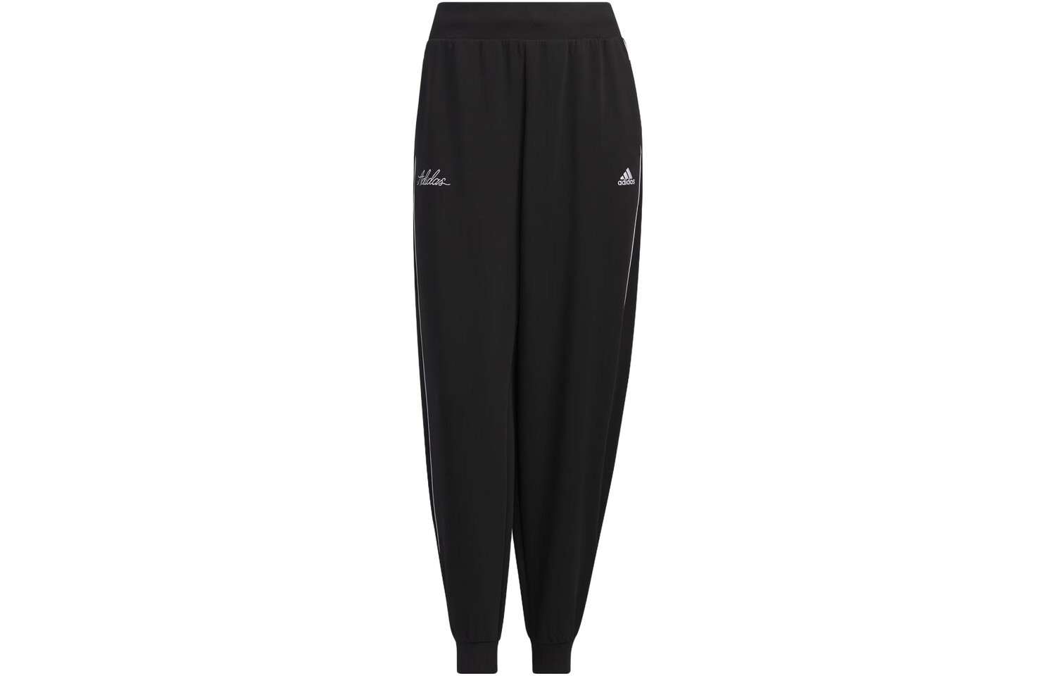 

Трикотажные спортивные штаны женские черные Adidas