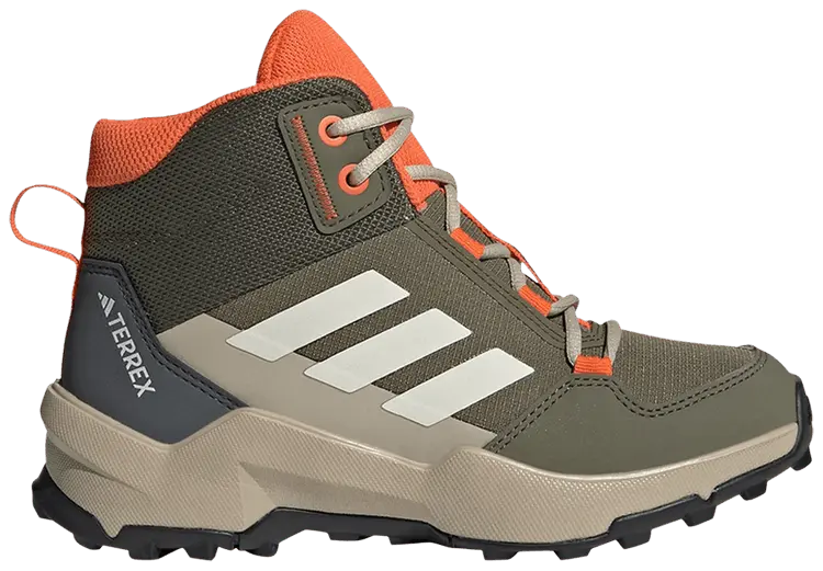 

Кроссовки adidas Terrex AX4R Mid K 'Olive Strata Impact Orange', зеленый