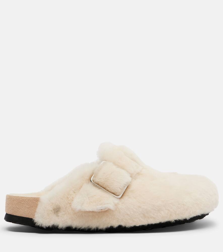 Бостонские кожаные клоги Birkenstock 1774, Cream — фото 4