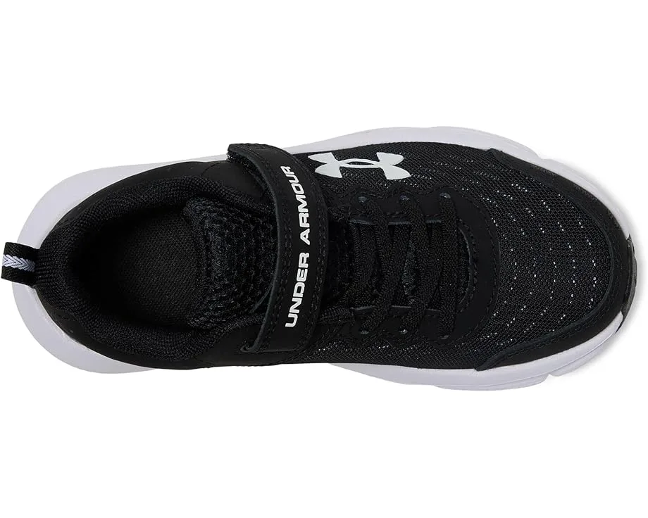Кроссовки Under Armour Kids Assert 10 Alternate Closure (Little Kid), Black/White/WhiteSee Less — фото 2
