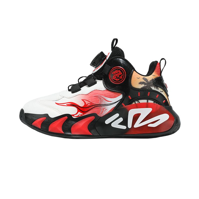 

Кроссовки баскетбольные низкие детские Cushioning Rebound Abrasion Resistant PROTECTCAMEL, черный красный