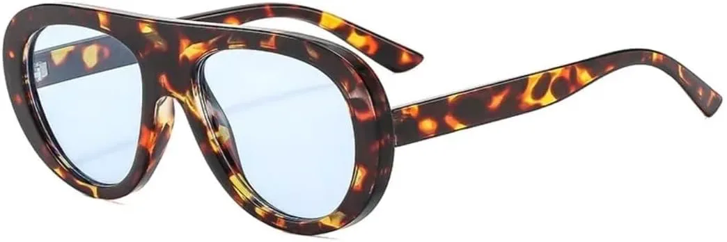 

Солнцезащитные очки с защитой UV400 | Леопардовый принт в стиле панк | Для женщин и мужчин | Для занятий спортом на открытом воздухе и вождения LXLHWN, Leopard Blue