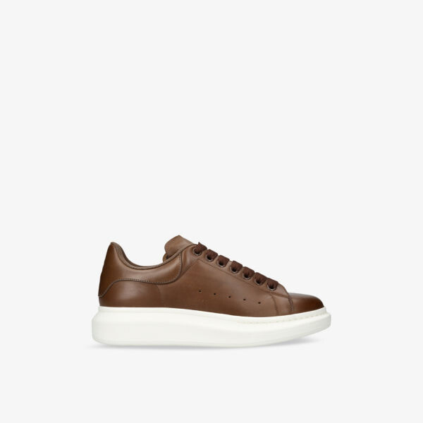

Низкие кожаные кроссовки на платформе Tuscan Alexander Mcqueen, коричневый