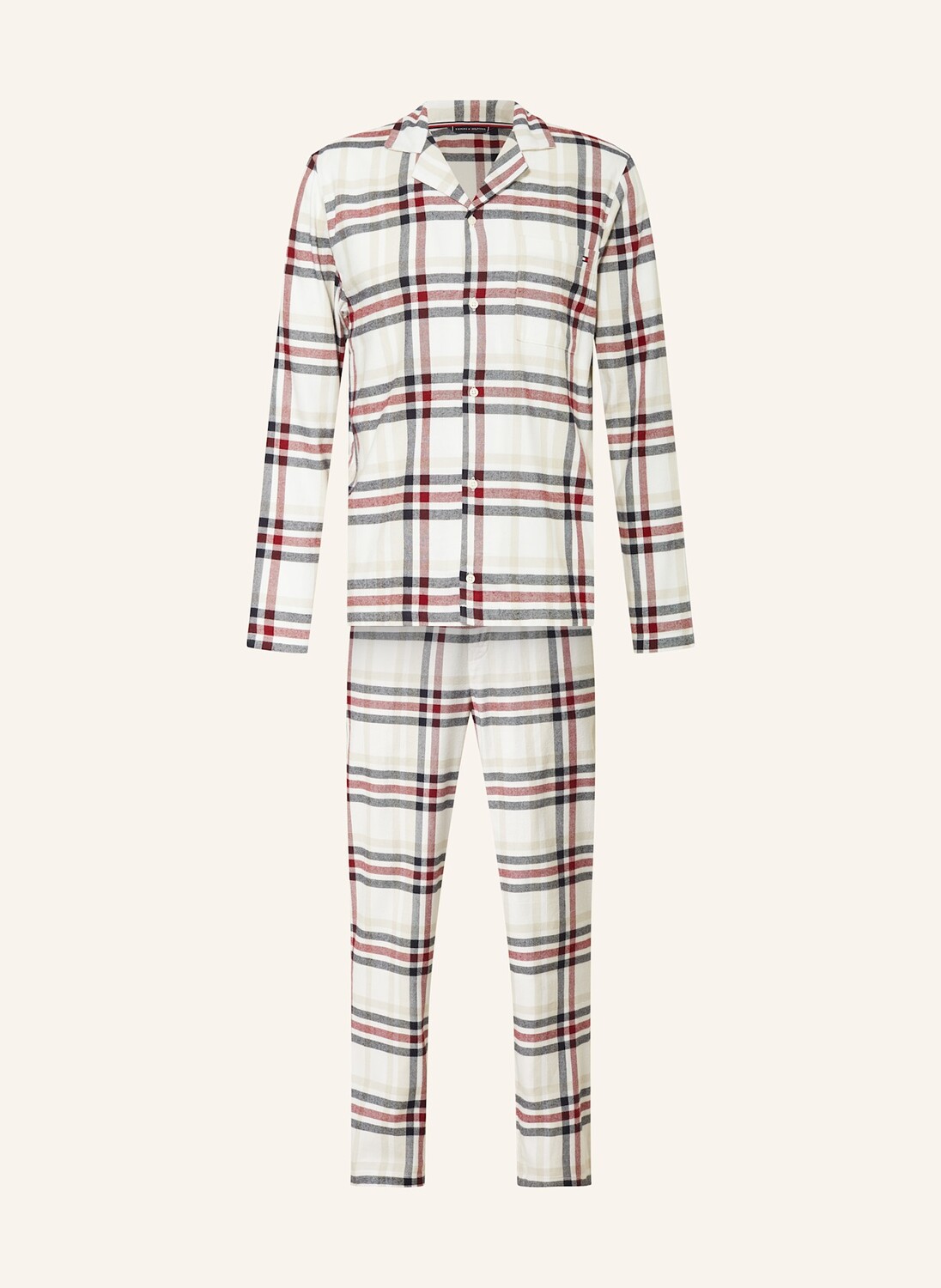 

Фланелевая пижама TOMMY HILFIGER, цвет WEISS/SCHWARZ/DUNKELROT