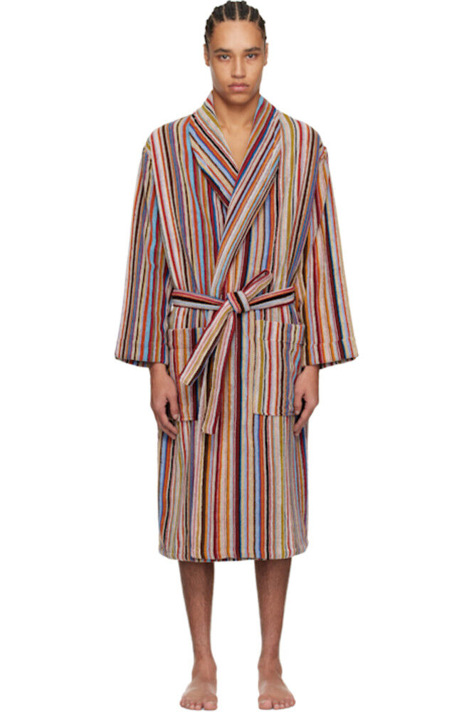 

Многоцветный фирменный полосатый халат Paul Smith