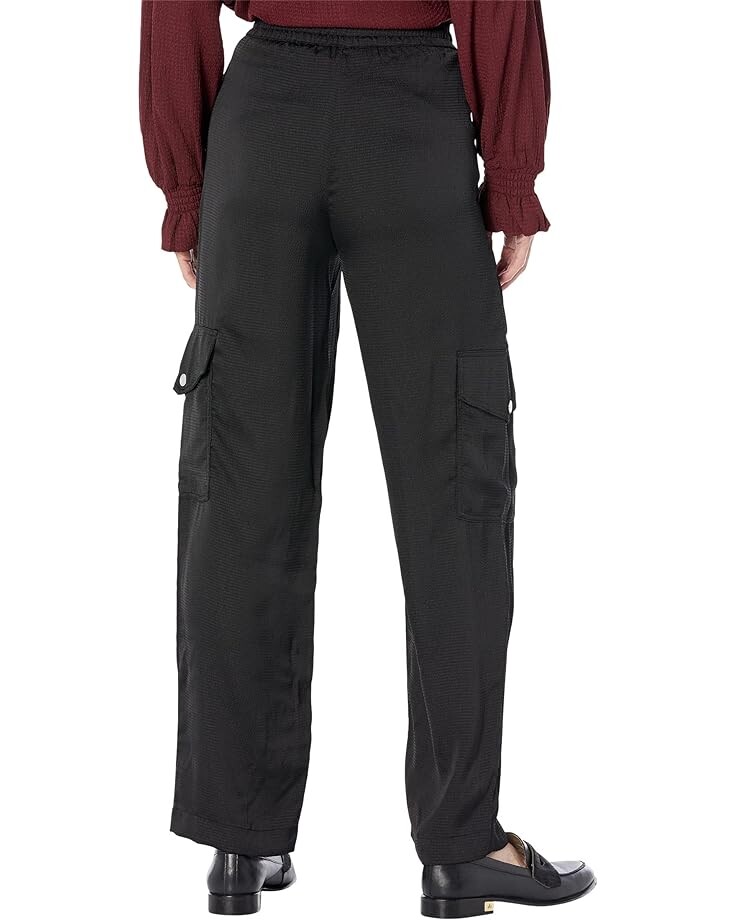 

Брюки Michael Kors Satin Cargo Pants, черный