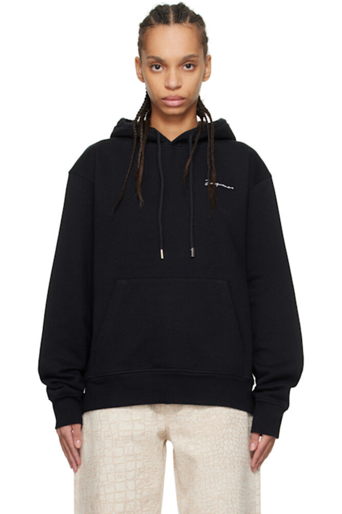 

Черная толстовка с капюшоном «Вышитая толстовка» JACQUEMUS