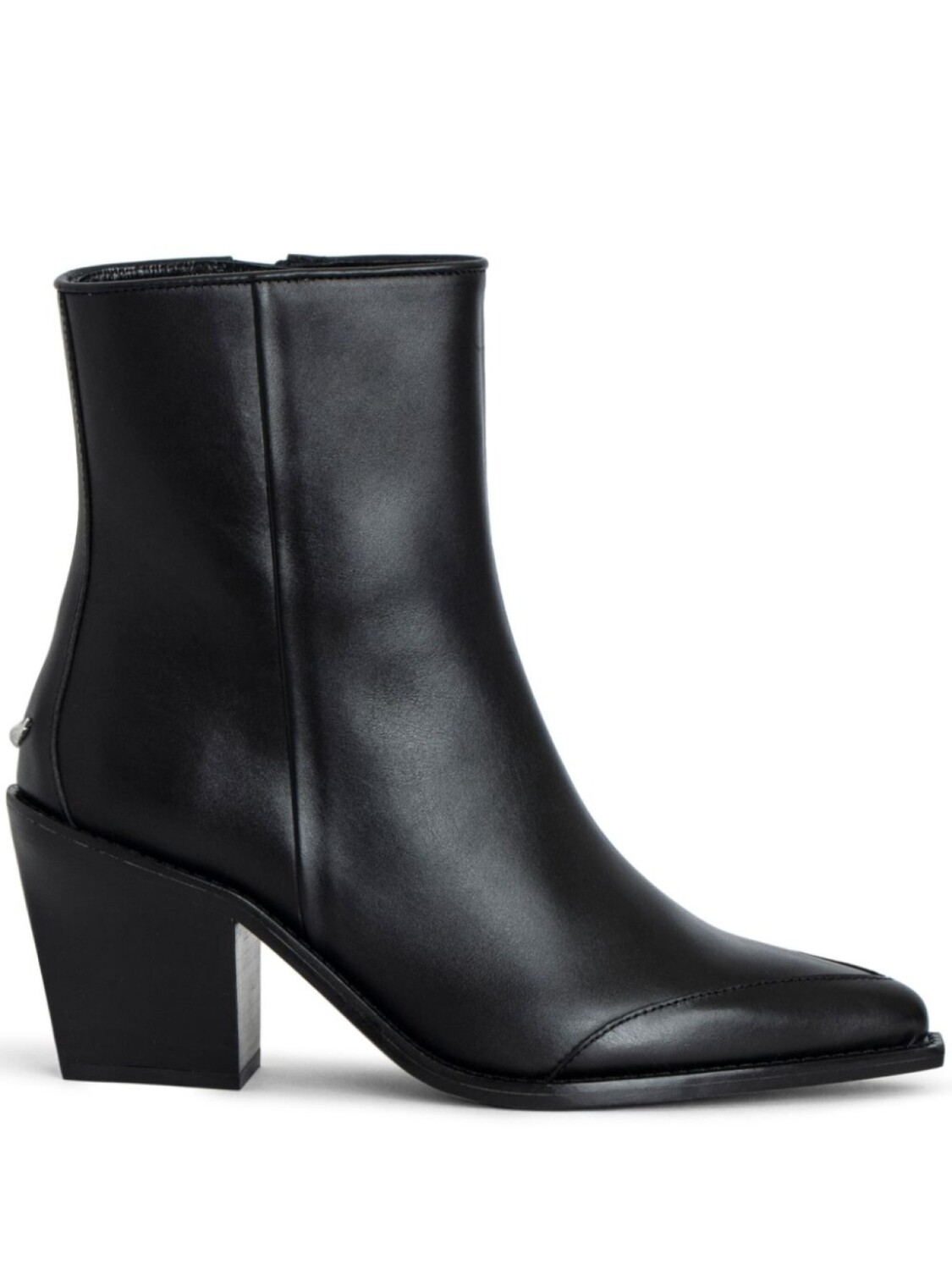 Zadig&Voltaire ботинки кожаные Cara 70 мм, черный