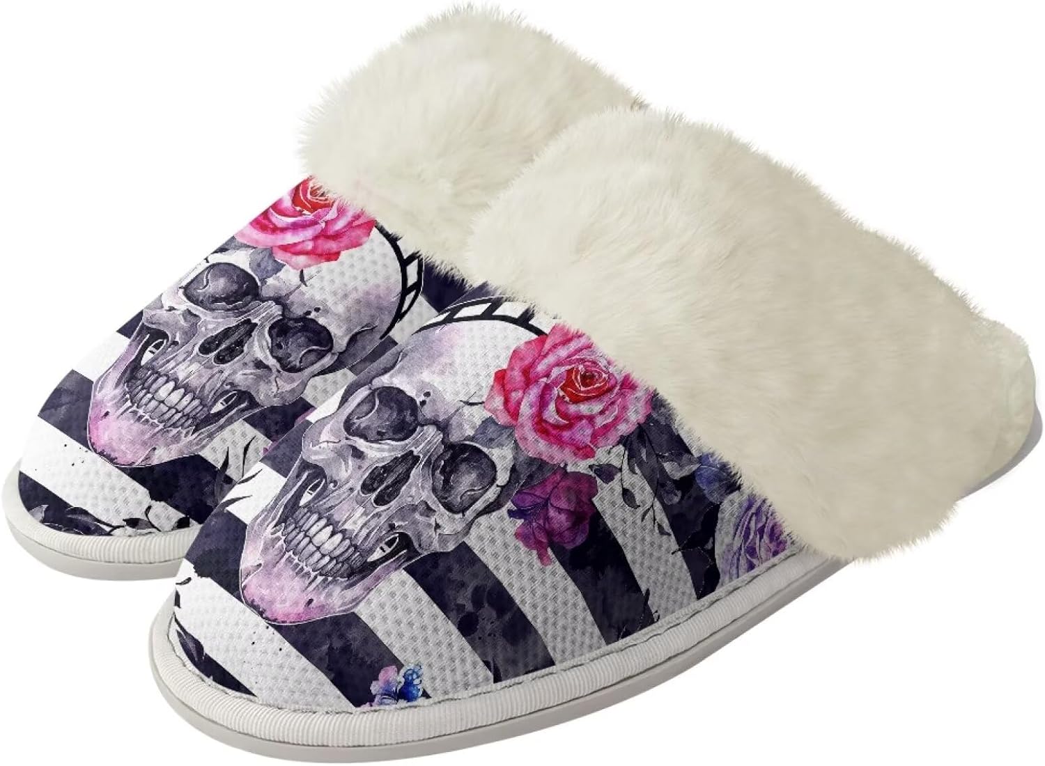 

Женские пушистые тапочки, мужские тапочки-слипоны для зимы, домашние туфли, удобные мягкие тапочки из махровой ткани, с нескользящей резиновой подошвой для ванной и дома Watdotory, розовый