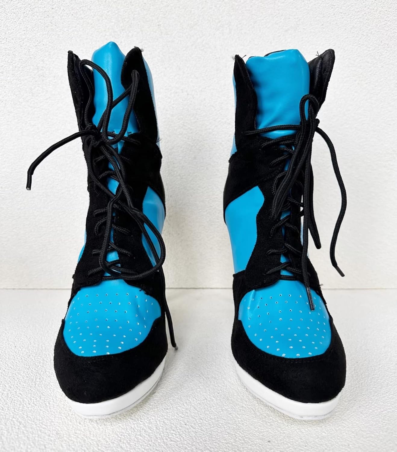 Ботильоны Frankie Hsu Stiletto Sport с высокой шпилькой для баскетбола, черные замшевые классические белые кроссовки-бутсы, дизайнерская обувь больших размеров для женщин и мужчин — фото 3