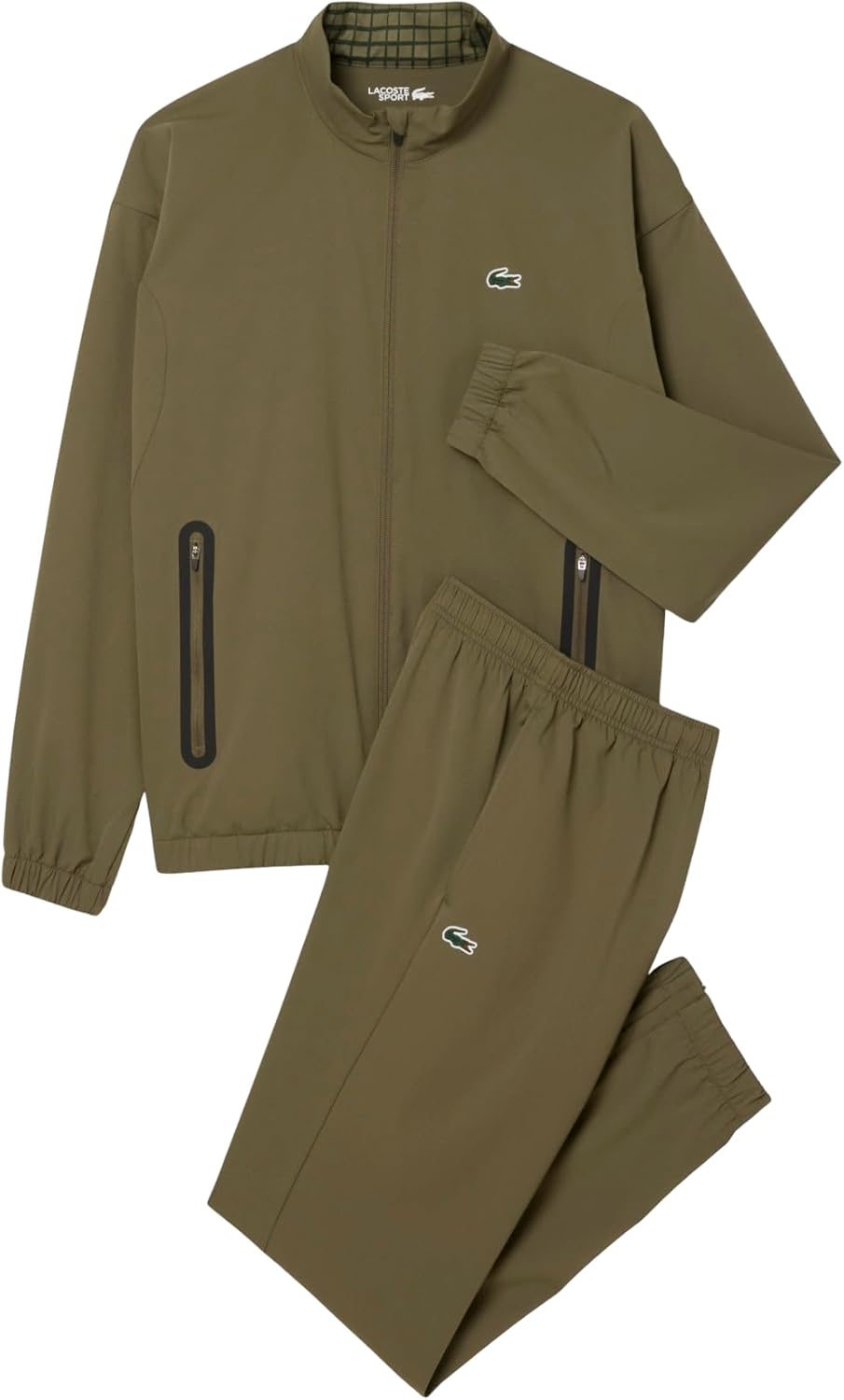 

Мужской спортивный теннисный костюм Lacoste из тафты, Olive